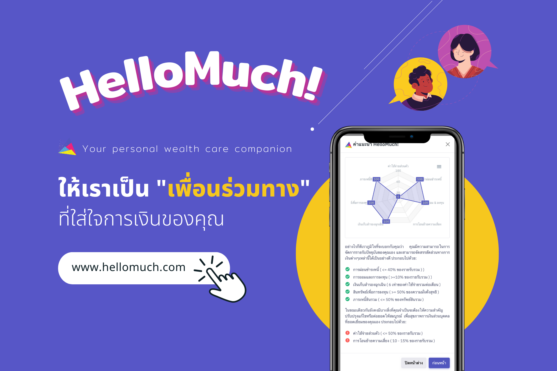 HelloMuch! แพลตฟอร์มช่วยบริหารการเงินส่วนบุคคล